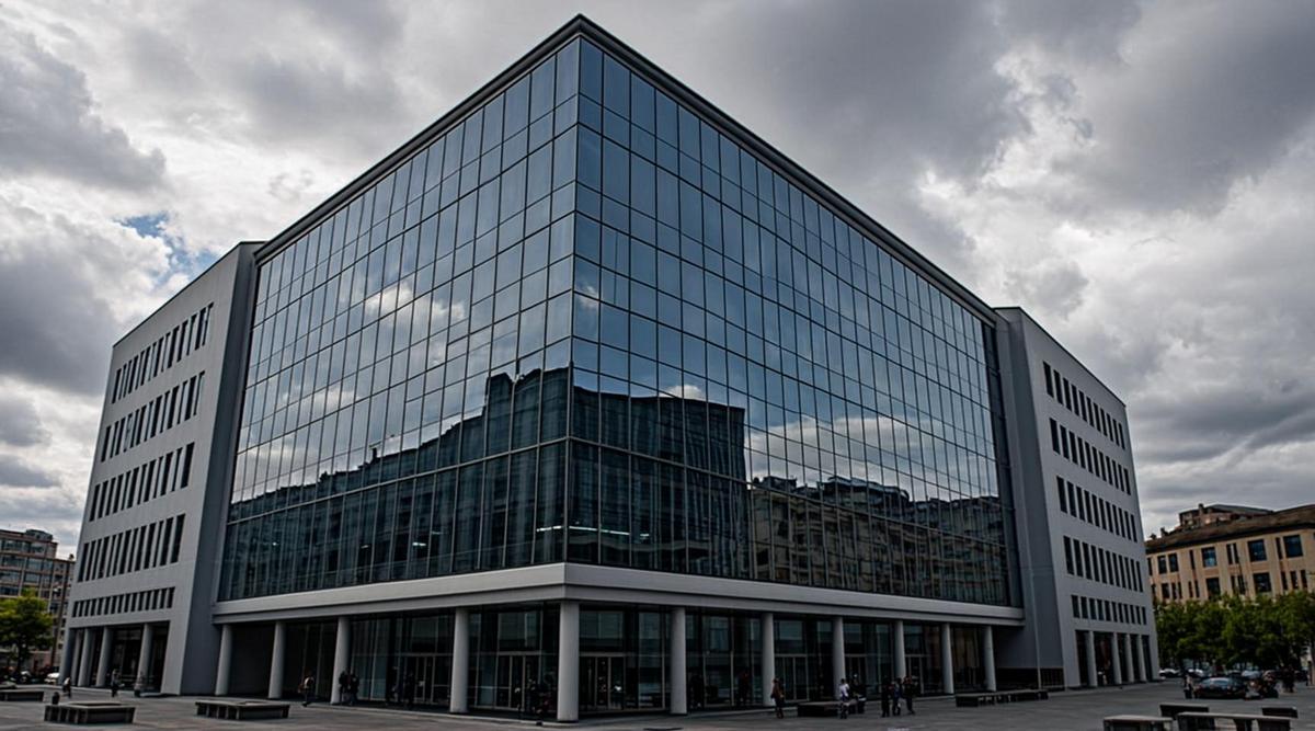 Инвестиции «Элай Лилли» в Великобританию: условия возобновления работы Современное здание фармацевтического научно-исследовательского центра со стеклянным фасадом.