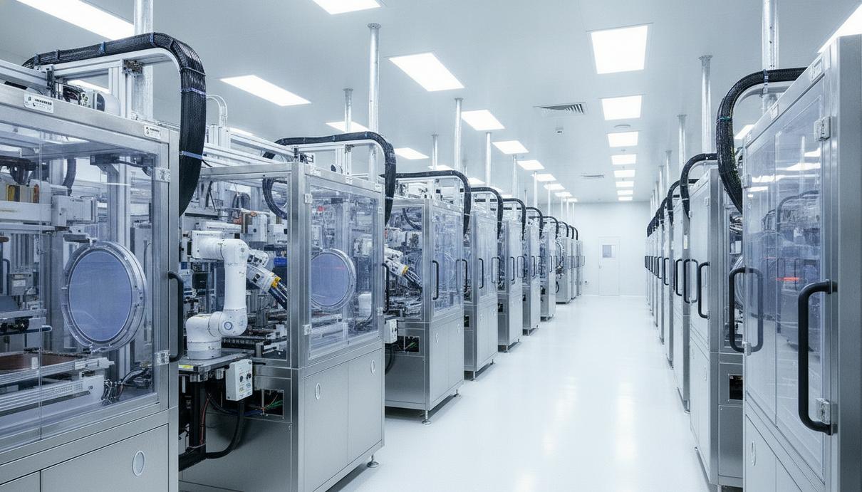 Samsung Electro-Mechanics вложит $5,1 млрд в производство подложек для чипов Автоматизированная производственная линия в стерильном цехе на заводе по производству полупроводниковых компонентов.